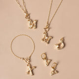 CHARM ALPHABET AND PEARL "X"(SMALL SIZE)