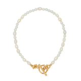 WHITE PEARL SERENE CURVE  BRACELET