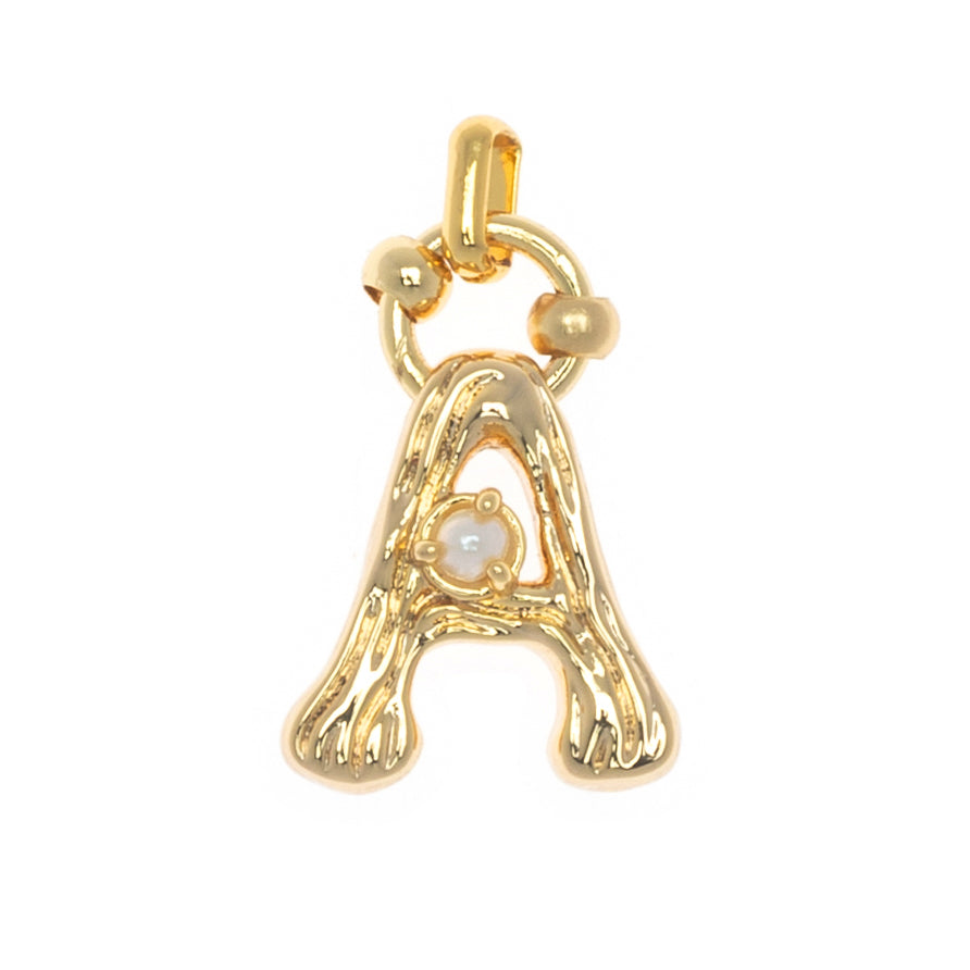 CHARM ALPHABET AND PEARL "A"(SMALL SIZE)