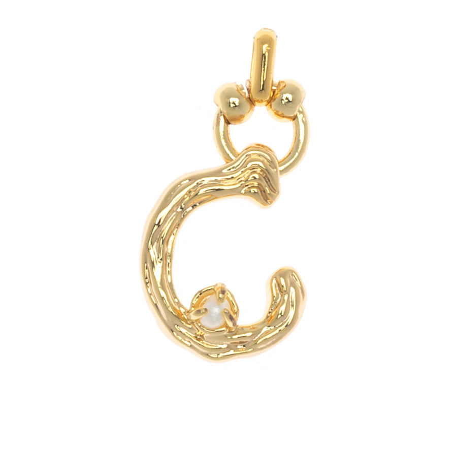 CHARM ALPHABET AND PEARL "C"(SMALL SIZE)