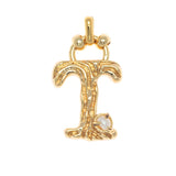 CHARM ALPHABET AND PEARL "T"(SMALL SIZE)