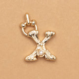 CHARM ALPHABET AND PEARL "X"(SMALL SIZE)