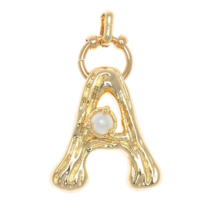 CHARM ALPHABET AND PEARL "A"(BIG SIZE)