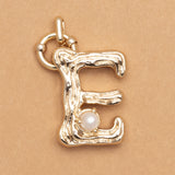 CHARM ALPHABET AND PEARL "E"(BIG SIZE)