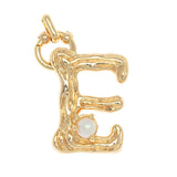 CHARM ALPHABET AND PEARL "E"(BIG SIZE)
