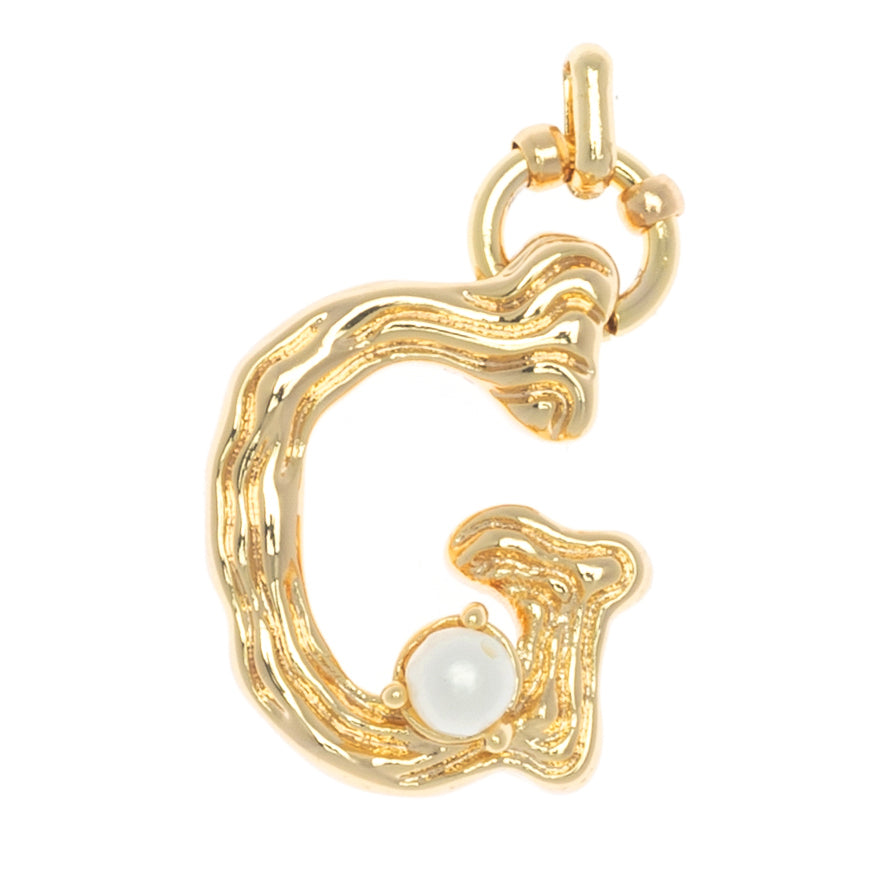 CHARM ALPHABET AND PEARL "G"(BIG SIZE)