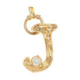 CHARM ALPHABET AND PEARL "J"(BIG SIZE)