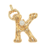 CHARM ALPHABET AND PEARL "K"(BIG SIZE)