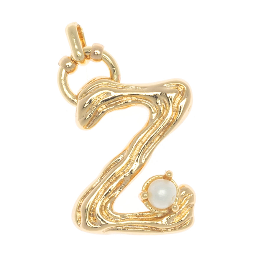 CHARM ALPHABET AND PEARL "Z"(BIG SIZE)