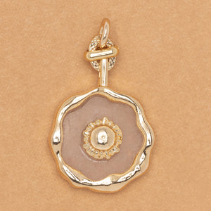 CHARM ROSE QUARTZ LUNE