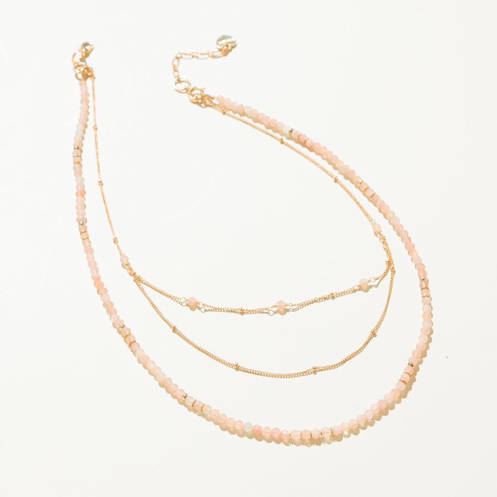 SUNSTONE - LUCKY STONE Layered Necklace