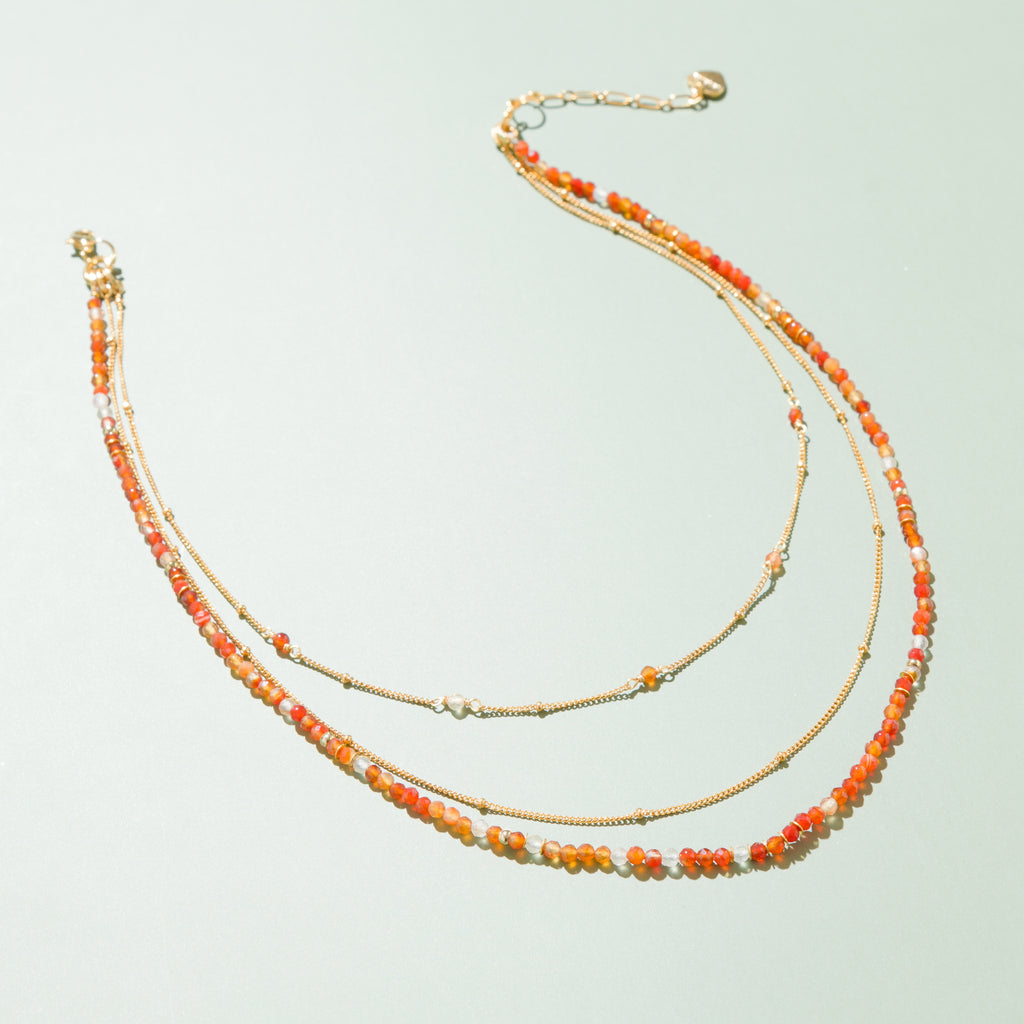 CARNELIAN - LUCKY STONE Layered Necklace