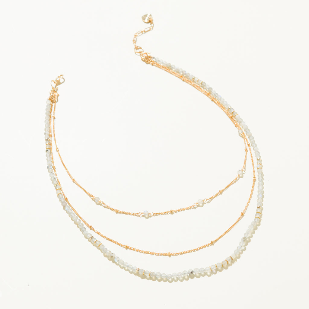 LABRADORITE - LUCKY STONE Layered Necklace