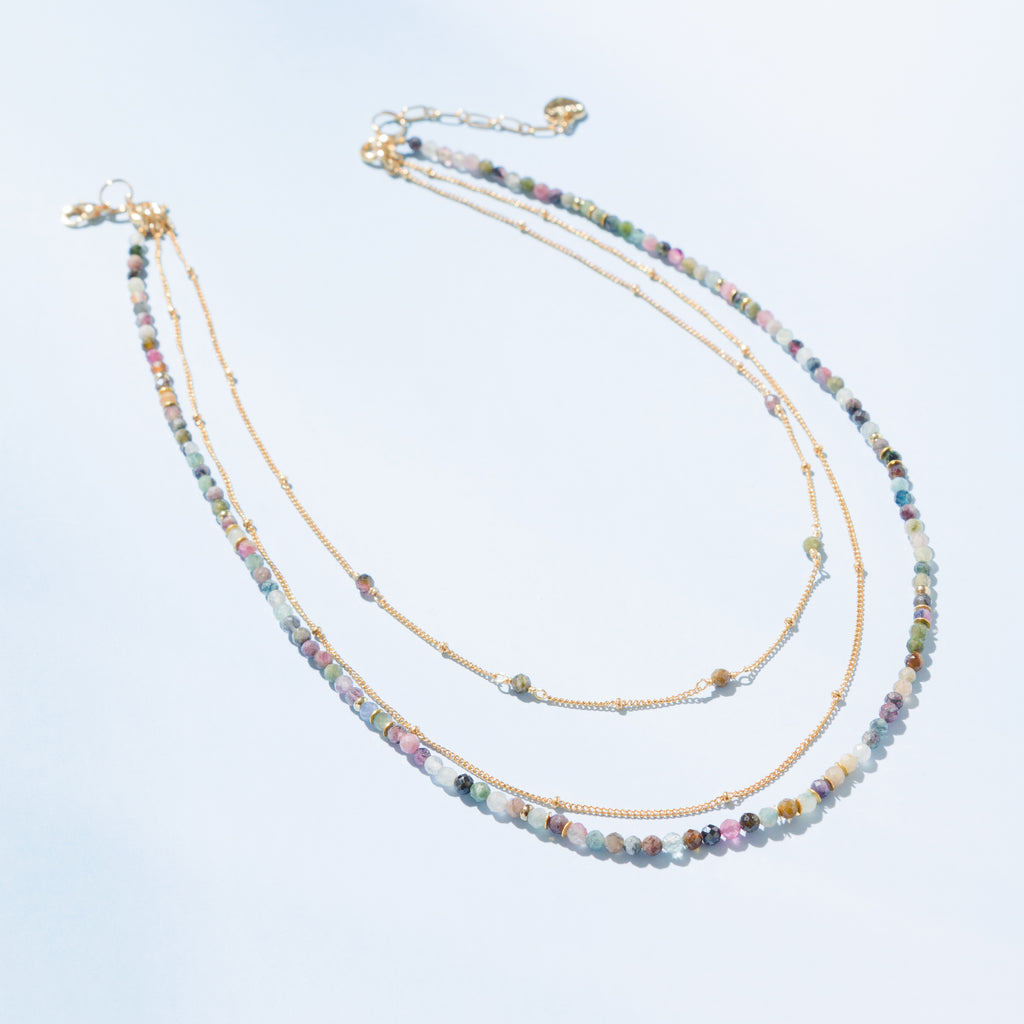 TOURMALINE - LUCKY STONE Layered Necklace