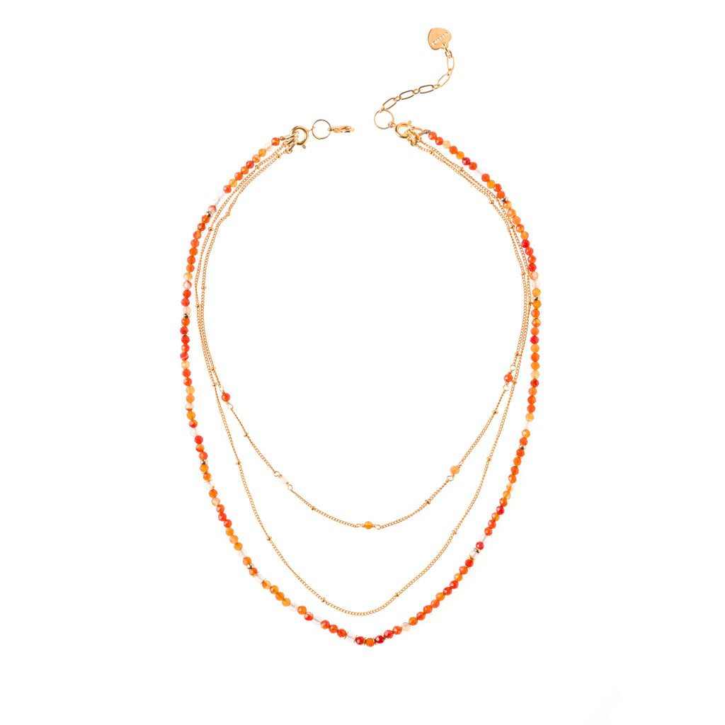 CARNELIAN - LUCKY STONE Layered Necklace