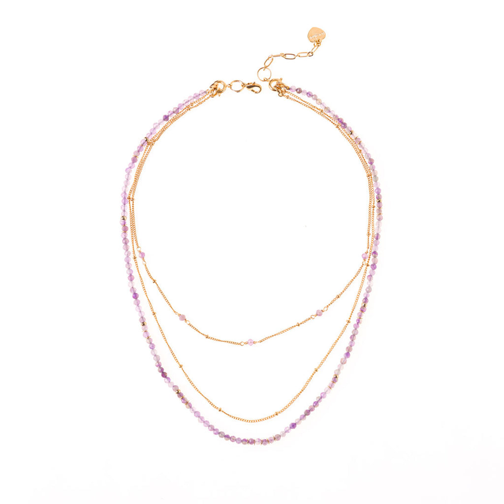 AMETHYST - LUCKY STONE Layered Necklace