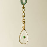 CRYSTAL TURQUOISE FASHION LARIAT NECKLACE