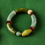 AVENTURINE & CERAMIC BEADS BRACELET