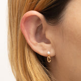 Mommy & Me White Pearl "Earring" (เลือกอักษร Initial ได้)