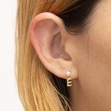 Mommy & Me White Pearl "Earring" (เลือกอักษร Initial ได้)