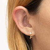 Mommy & Me White Pearl "Earring" (เลือกอักษร Initial ได้)