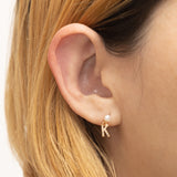 Mommy & Me White Pearl "Earring" (เลือกอักษร Initial ได้)