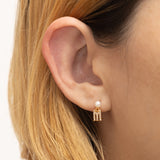 Mommy & Me White Pearl "Earring" (เลือกอักษร Initial ได้)