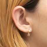 Mommy & Me White Pearl "Earring" (เลือกอักษร Initial ได้)