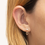 Mommy & Me White Pearl "Earring" (เลือกอักษร Initial ได้)