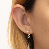 Mommy & Me White Pearl "Earring" (เลือกอักษร Initial ได้)