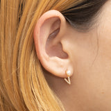 Mommy & Me White Pearl "Earring" (เลือกอักษร Initial ได้)