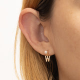 Mommy & Me White Pearl "Earring" (เลือกอักษร Initial ได้)