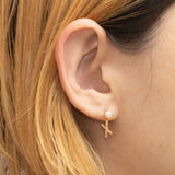 Mommy & Me White Pearl "Earring" (เลือกอักษร Initial ได้)
