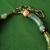 AVENTURINE & CERAMIC BEADS NECKLACE