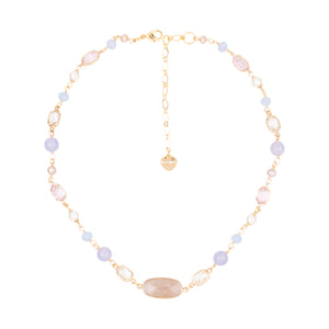 Rose Quartz Mix Beaded Necklace (Cindy Selected)