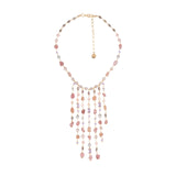 Rose Quartz Fringe Princess Necklace (Cindy Selected)