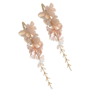 PEACH BLOOM STATEMENT EARRINGS (PRE-ORDER TAKES 15 DAYS)