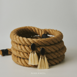 MIDNIGHT ONYX IVORY TASSEL EARRINGS (PRE-ORDER TAKES 30 DAYS)