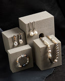 WHITE PEARL RHODIUM EARRINGS