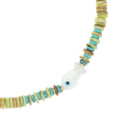 PERIDOT SINGLE STRAND ROUND FLAT BEAD NECKLACE