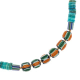 OCEAN BLUE MIX BEAD NECKLACE