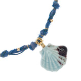 PINK LAPIS SHELL CHARM NECKLACE