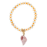 PINK CONUS CHARM STRETCHY BRACELET