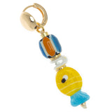 YELLOW FISH BEAD DROP EARRINGS