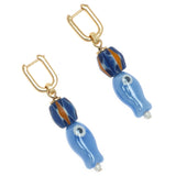 BLUE FISH DROP EARRINGS