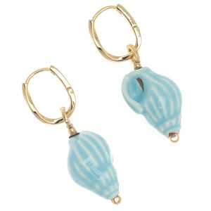 BLUE CONUS DROP EARRINGS