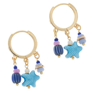 SEA BLUE CHARM EARRINGS