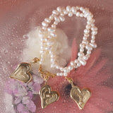 WHITE PEARL WAVE BRACELET