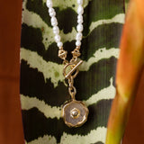 WHITE PEARL SERENE CURVE  BRACELET
