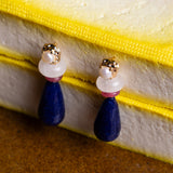 BULE LOTUS SPIRIT DROP EARRINGS (PRE ORDER 30 DAY)